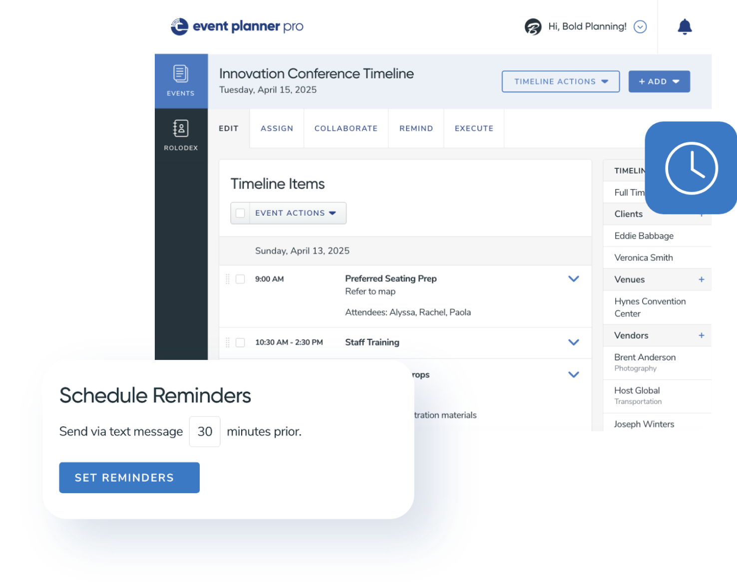 Event planning software